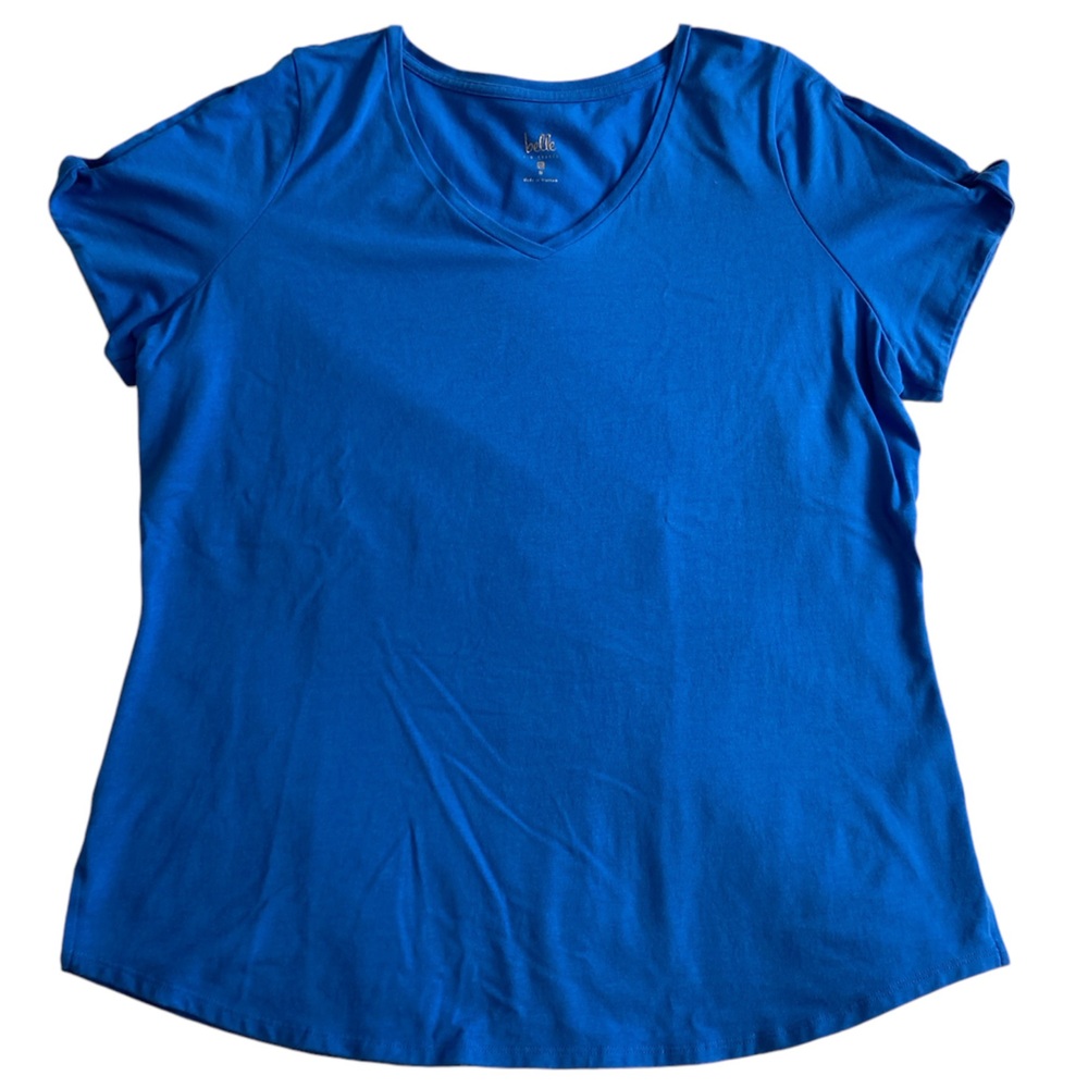 Belle by Kim Gravel oversized v-neck tshirt with peep hole short sleeves size M